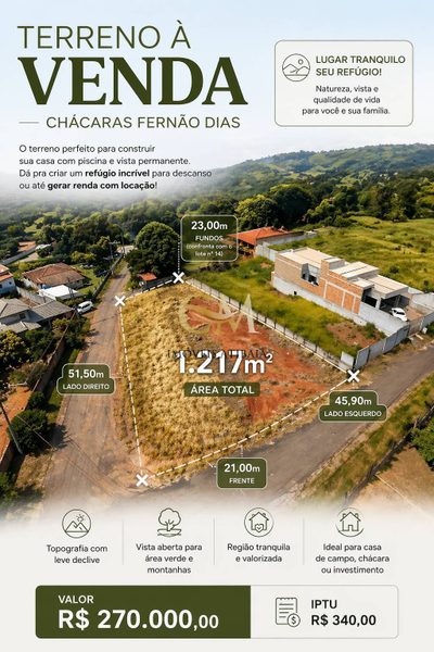 Terreno, 1217 m² - Foto 1