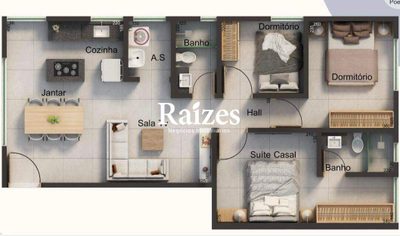 Apartamento, 3 quartos, 70 m² - Foto 2