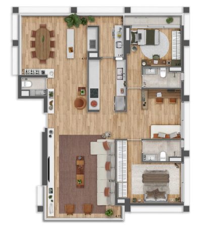 Apartamento, 3 quartos, 126 m² - Foto 4
