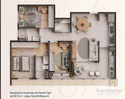 Apartamento, 2 quartos, 90 m² - Foto 3