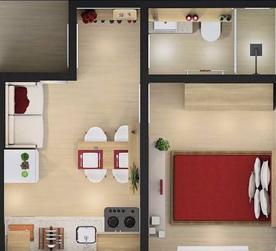 Apartamento, 1 quarto, 21 m² - Foto 2