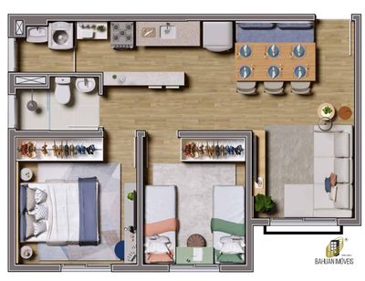 Apartamento, 2 quartos, 45 m² - Foto 3