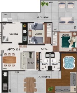 Apartamento, 2 quartos, 76 m² - Foto 2