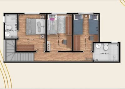 Sobrado, 3 quartos, 94 m² - Foto 2