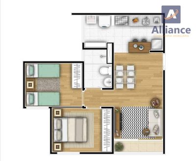 Apartamento, 2 quartos, 50 m² - Foto 4