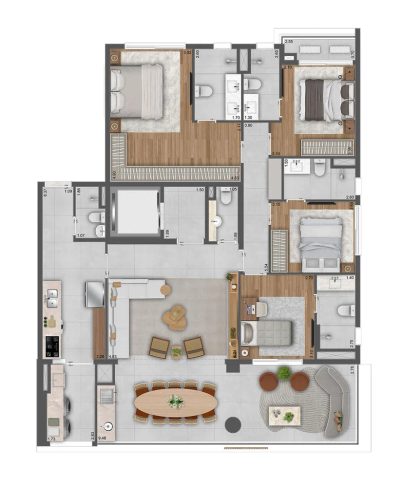 Apartamento, 4 quartos, 164 m² - Foto 3