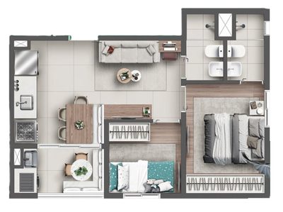Cobertura, 2 quartos, 61 m² - Foto 3