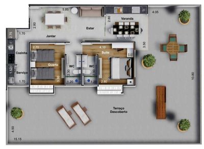 Apartamento, 2 quartos, 68 m² - Foto 4