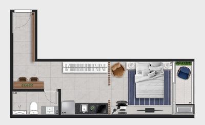 Apartamento, 1 quarto, 42 m² - Foto 3