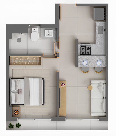 Casa, 1 quarto, 71 m² - Foto 2