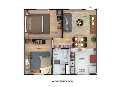 Apartamento, 2 quartos, 47 m² - Foto 1