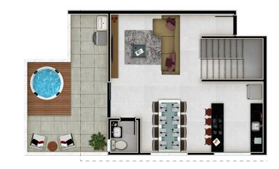 Cobertura, 2 quartos, 123 m² - Foto 3