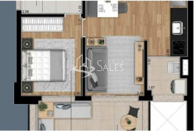 Apartamento, 1 quarto, 49 m² - Foto 2