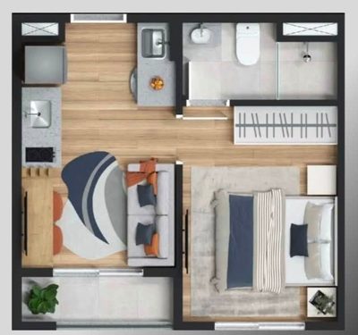 Apartamento, 1 quarto, 25 m² - Foto 2