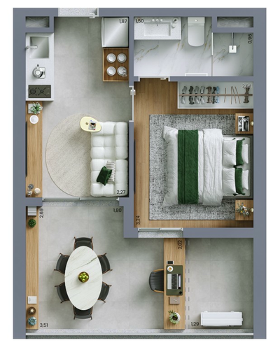 Apartamento, 2 quartos, 50 m² - Foto 4