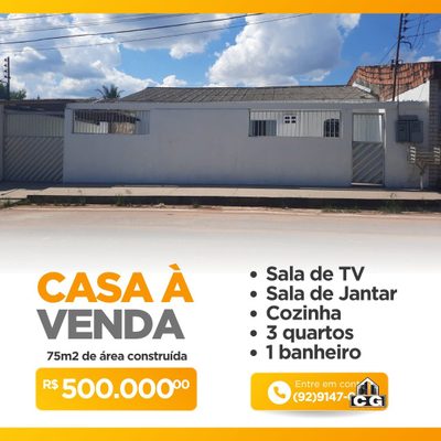 Casa, 3 quartos, 75 m² - Foto 1