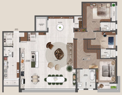 Apartamento, 3 quartos, 185 m² - Foto 3