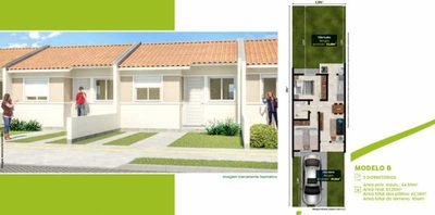 Casa, 2 quartos, 43 m² - Foto 2