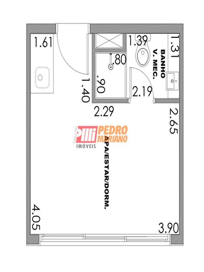 Apartamento, 1 quarto, 28 m² - Foto 1
