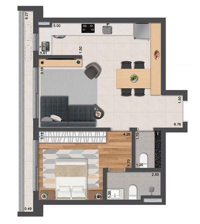 Apartamento, 2 quartos, 108 m² - Foto 1