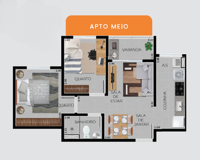Apartamento, 2 quartos, 46 m² - Foto 4