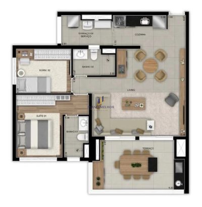 Apartamento, 3 quartos, 88 m² - Foto 4