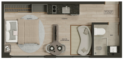 Apartamento, 1 quarto, 23 m² - Foto 5