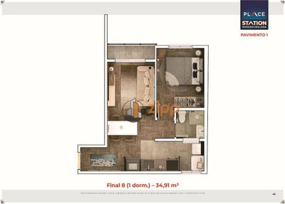 Apartamento, 1 quarto, 29 m² - Foto 3