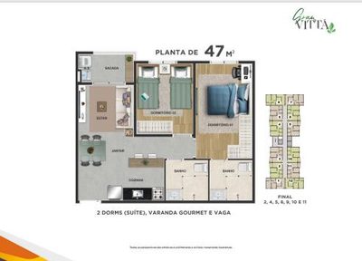 Apartamento, 2 quartos, 47 m² - Foto 3