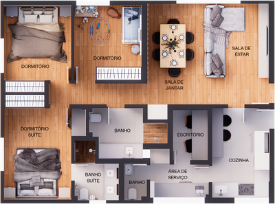 Apartamento, 3 quartos, 103 m² - Foto 4
