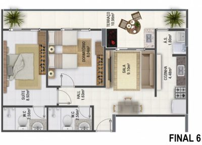 Apartamento, 2 quartos, 10 m² - Foto 1