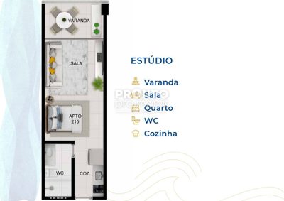Apartamento, 1 quarto, 28 m² - Foto 2