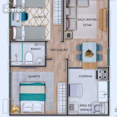 Casa, 3 quartos, 52 m² - Foto 2