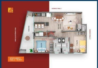 Apartamento, 2 quartos, 69 m² - Foto 4