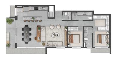 Apartamento, 3 quartos, 107 m² - Foto 3