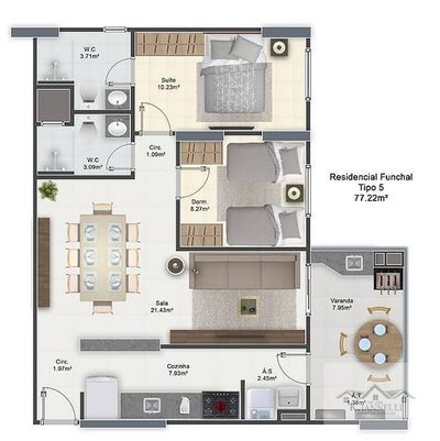 Apartamento, 3 quartos, 126 m² - Foto 3