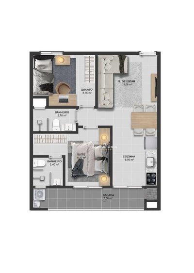 Apartamento, 2 quartos, 58 m² - Foto 4