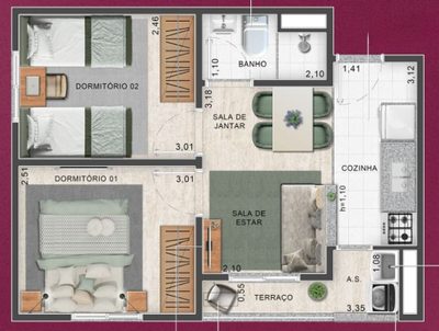 Apartamento, 2 quartos, 36 m² - Foto 5
