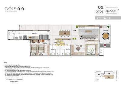 Apartamento, 2 quartos, 91 m² - Foto 3