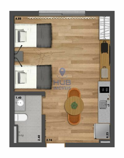 Apartamento, 1 quarto, 45 m² - Foto 3