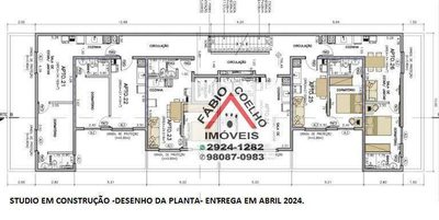 Kitnet-Studio, 34 m² - Foto 1