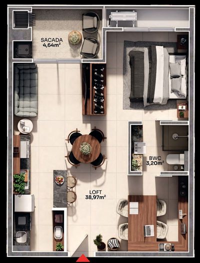 Apartamento, 1 quarto, 93 m² - Foto 3