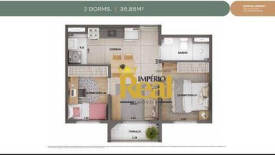 Apartamento, 2 quartos, 32 m² - Foto 3