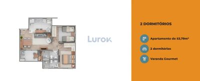 Apartamento, 2 quartos, 53 m² - Foto 2