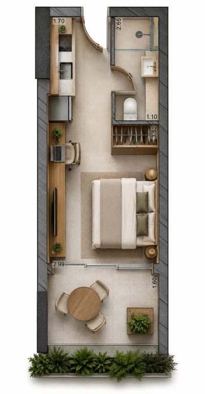 Apartamento, 1 quarto, 27 m² - Foto 1