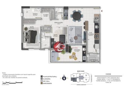 Apartamento, 2 quartos, 86 m² - Foto 2