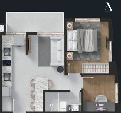 Apartamento, 1 quarto, 42 m² - Foto 1