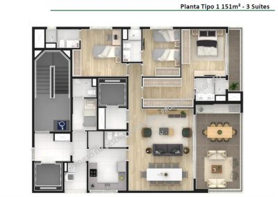 Apartamento, 3 quartos, 151 m² - Foto 3