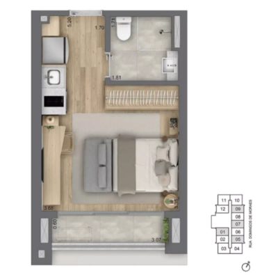 Apartamento, 1 quarto, 33 m² - Foto 4