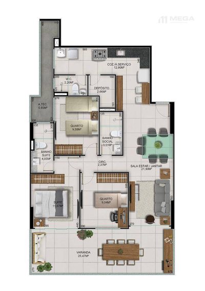 Apartamento, 3 quartos, 120 m² - Foto 5